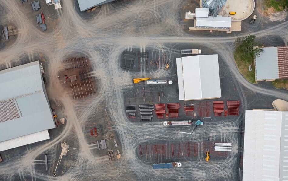 Aerial Drone Image of Tugela Steel Production Facility