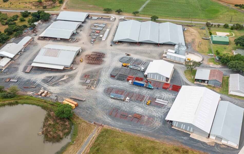 Aerial View of Tugela Steel Production Facility in Colenso